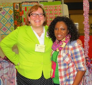 Me & and Jessica Giardino of Sew News.  I made that infinity scarf in the Make It Center.  Yay Me!